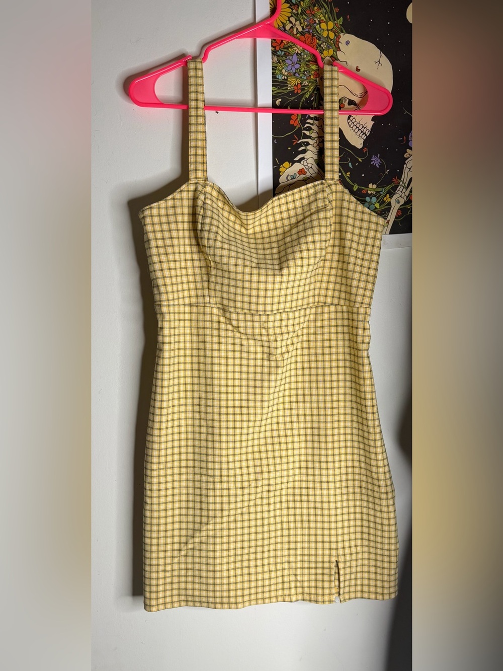 Hollister Yellow Plaid Mini Dress